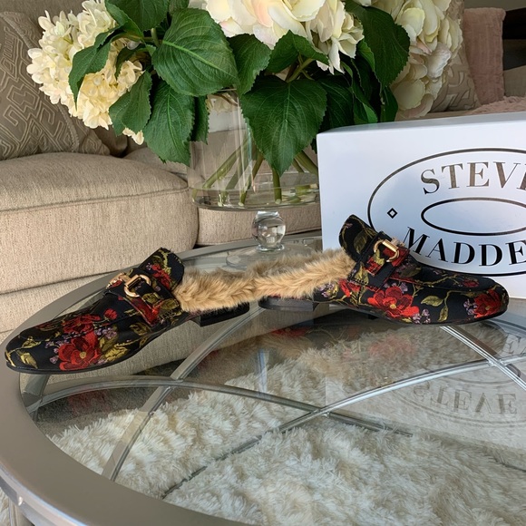 Steve Madden Size 6 Jill Floral Mule Loafer. Excellent pre-like be condition. - Picture 6 of 9
